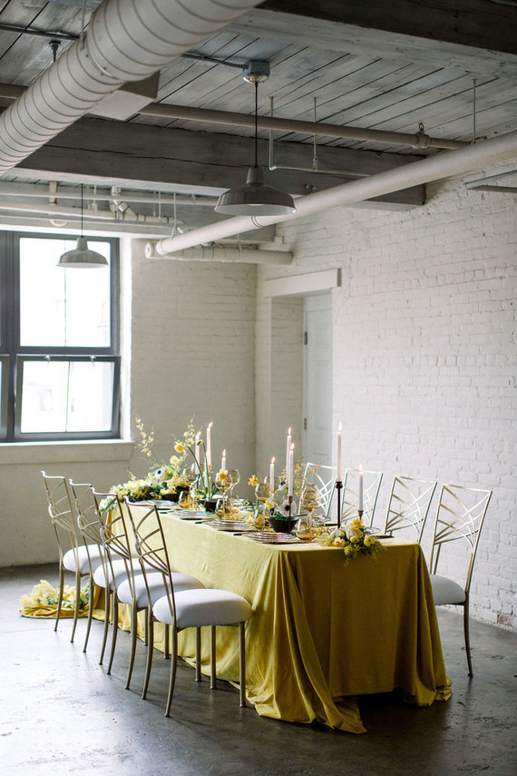Yellow tablescape for spring