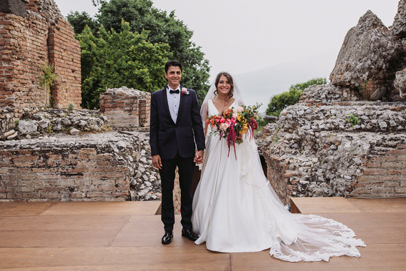 Sicily wedding at the ancient Greek theatre of Taormina