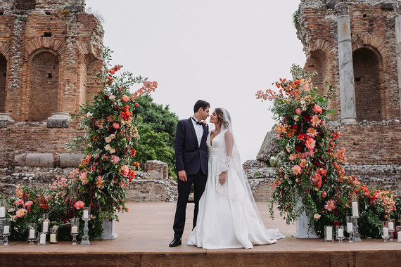 Sicily wedding at the ancient Greek theatre of Taormina