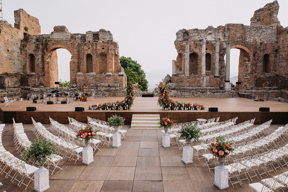 Sicily wedding at the ancient Greek theatre of Taormina