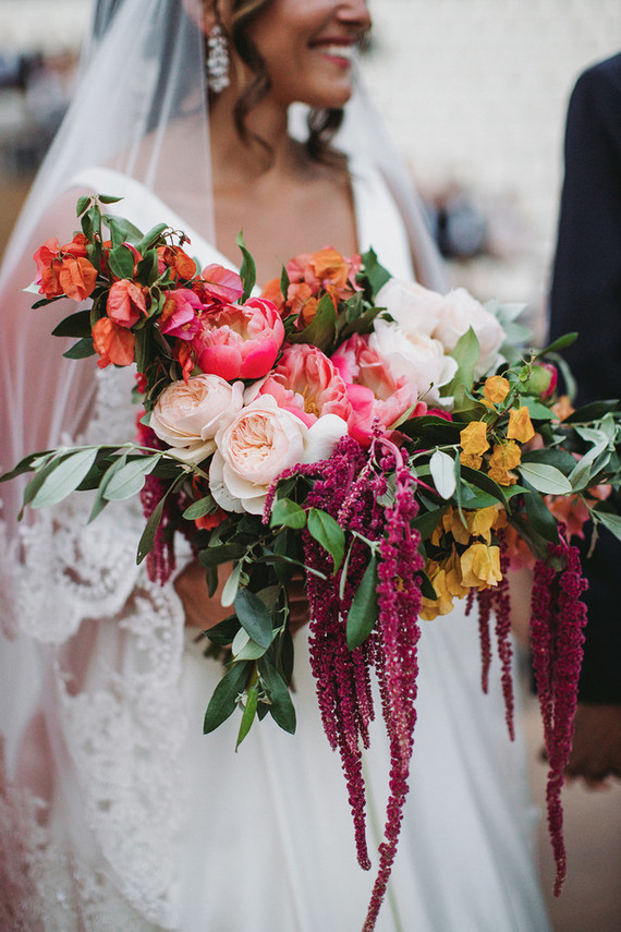 coral charm peony bridal bouquet