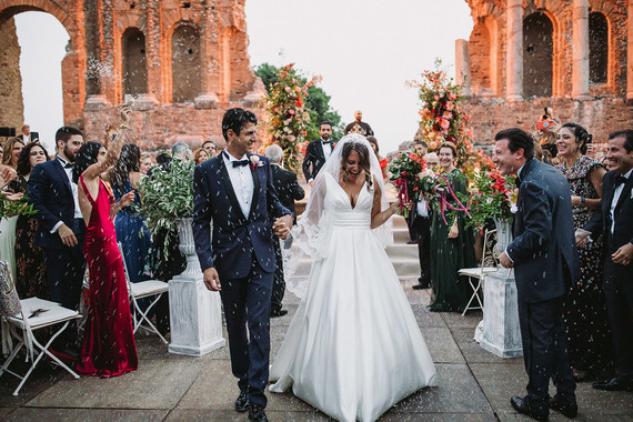 Sicily wedding at the ancient Greek theatre of Taormina