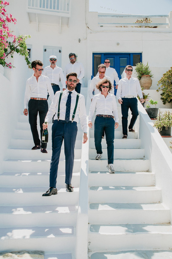 Groomsmen in Greece