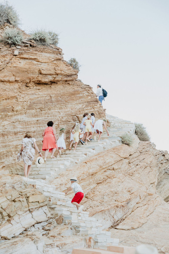 Micro wedding on cliffs of Greece Inspiration