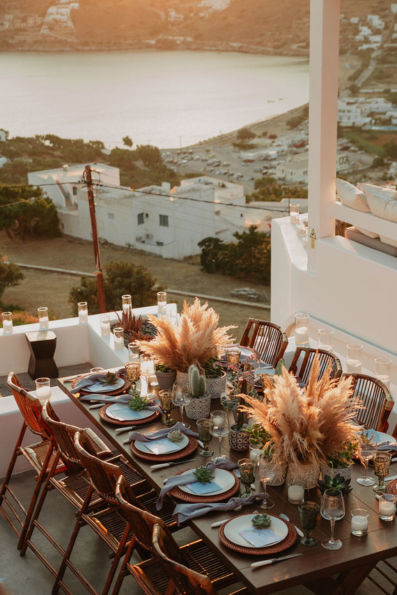 Sunset wedding at Ios Club