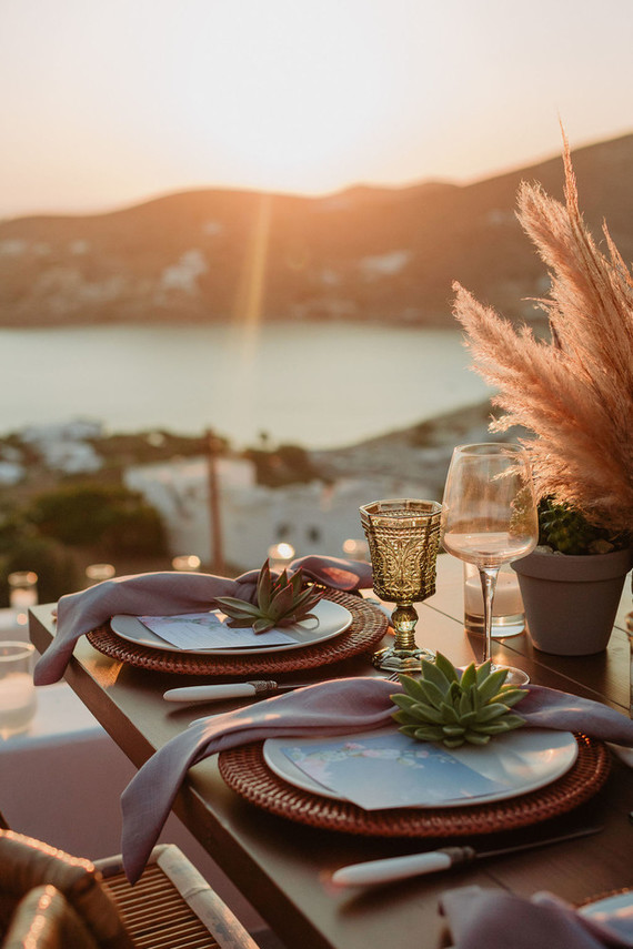 Sunset wedding at Ios Club Inspiration