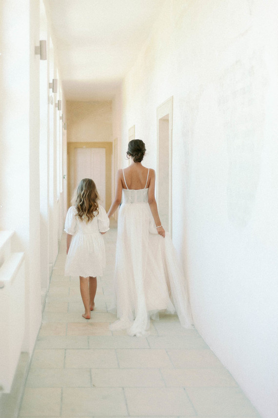 Light, flowy bridal gown