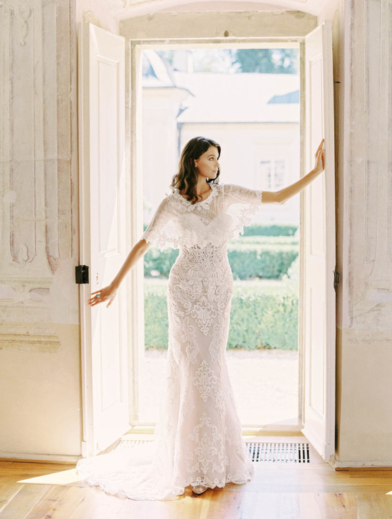 romantic beaded wedding dress