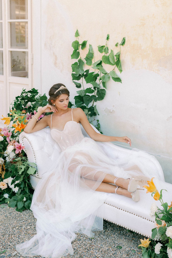 Light, flowy bridal gown