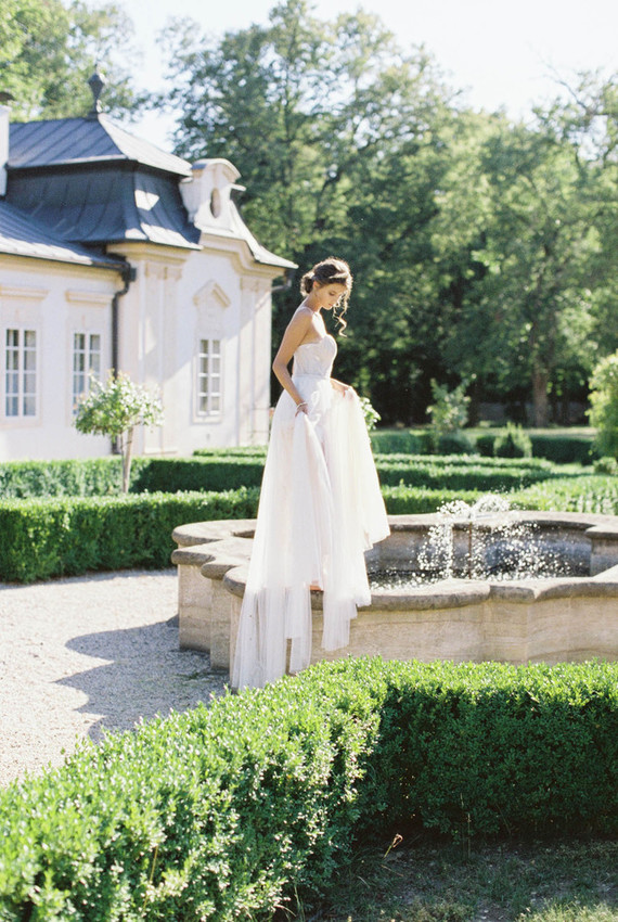 Light, flowy bridal gown