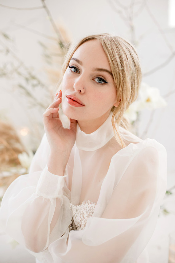 sheer bridal fashion