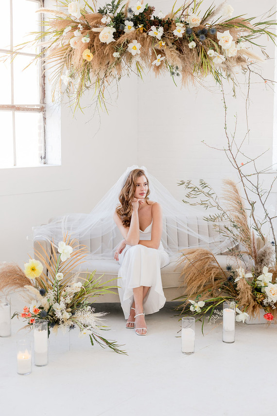 dried floral ceremony decor Inspiration