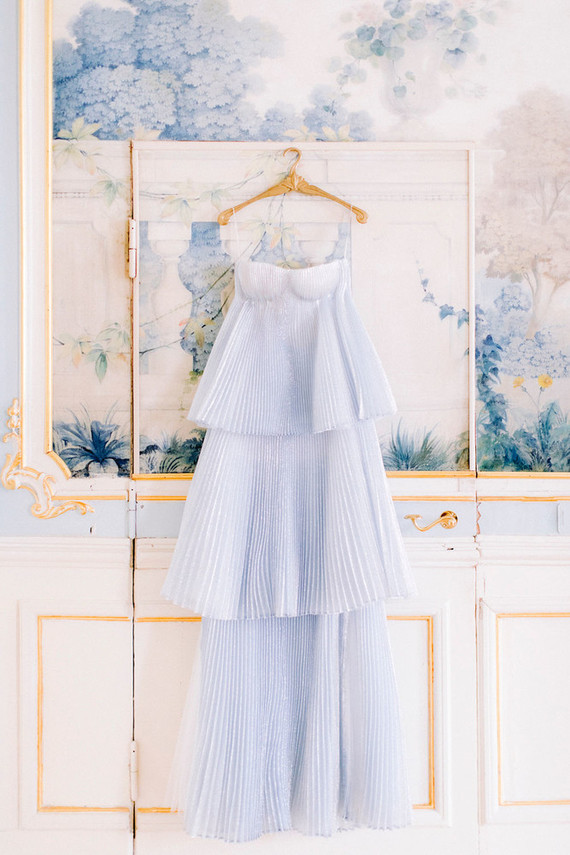 blue wedding dress
