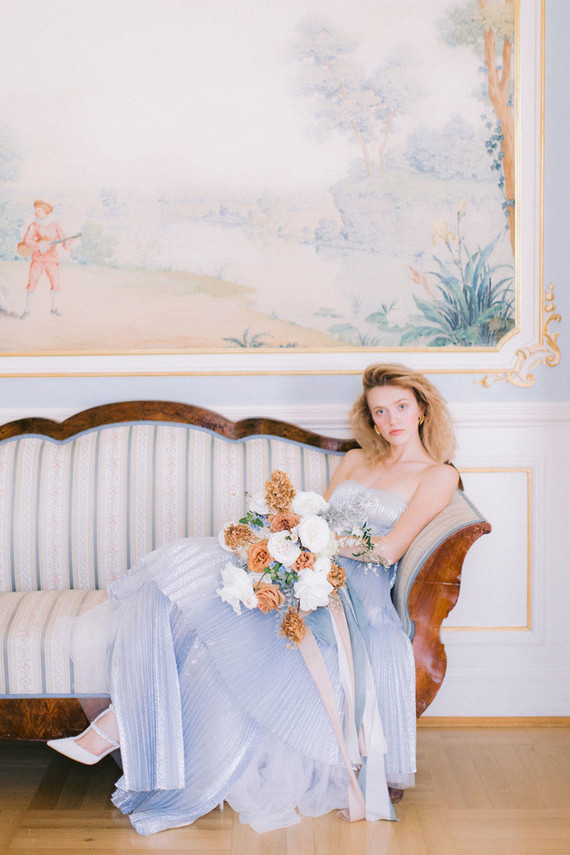 Something blue gold + blue wedding