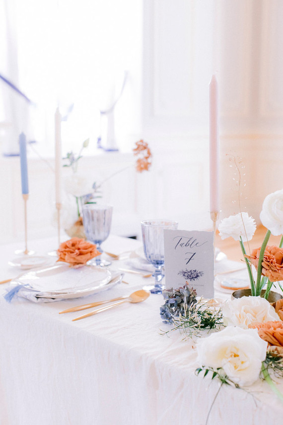 Something blue gold + blue wedding