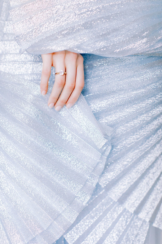 blue wedding dress