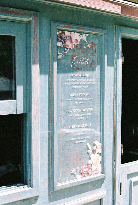 cocktail menu for wedding