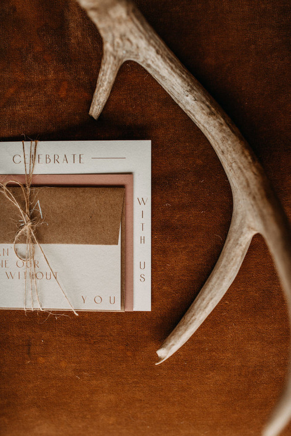 rustic boho wedding stationery