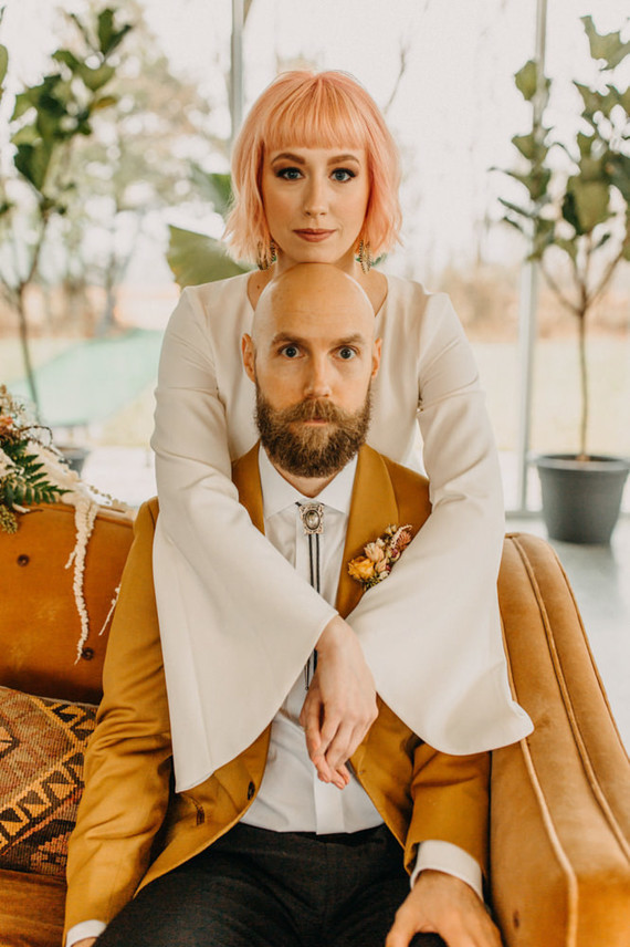 modern desert inspired wedding