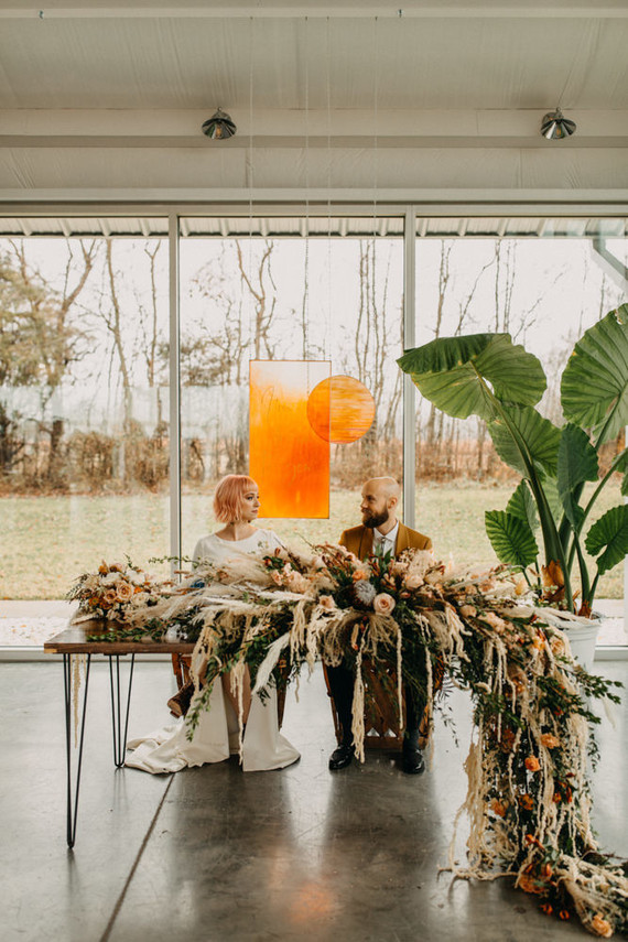 modern desert inspired wedding