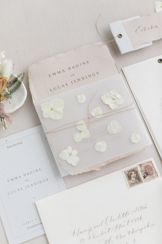 soft, romantic wedding stationery