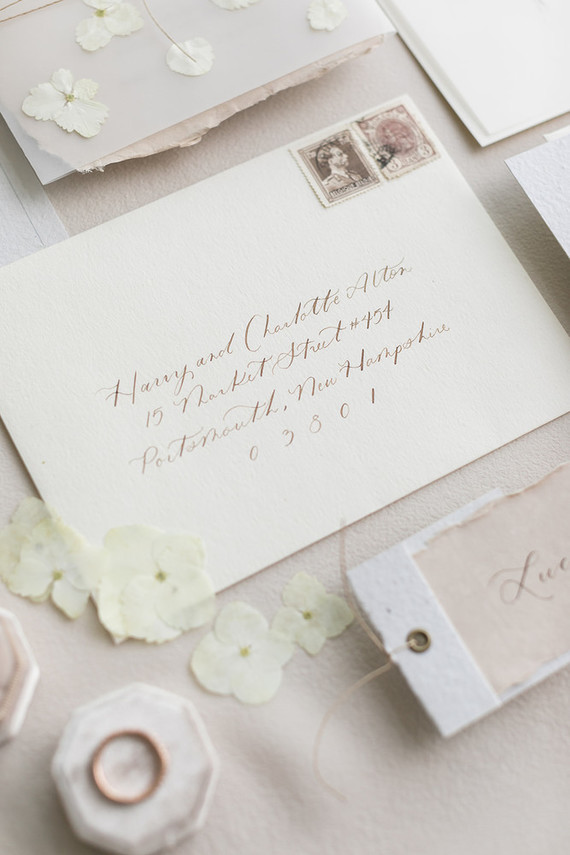soft, romantic wedding stationery