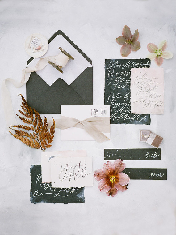 black and white wedding invitations