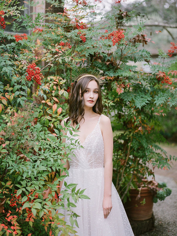gold bridal headpiece