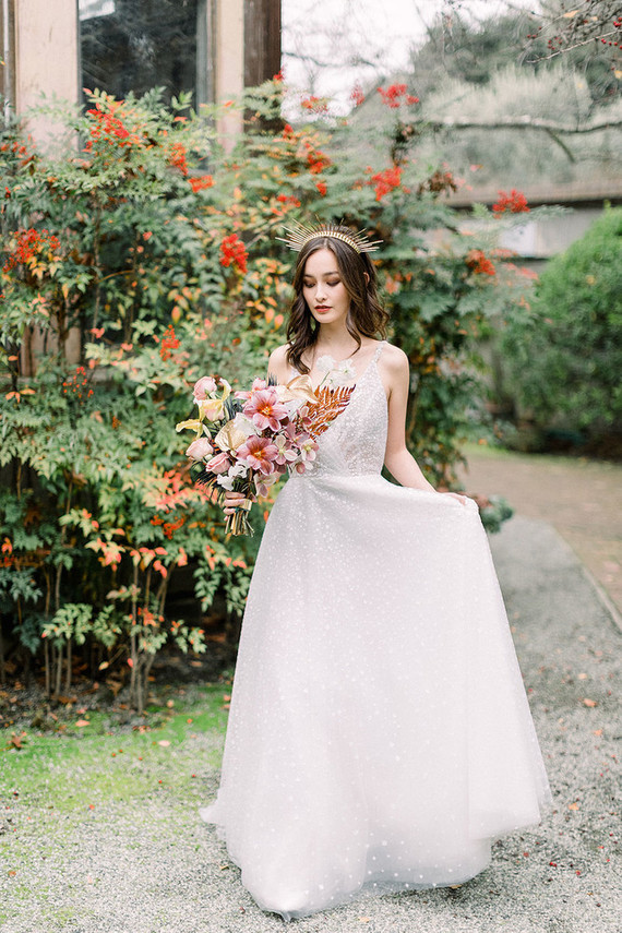 gold bridal headpiece