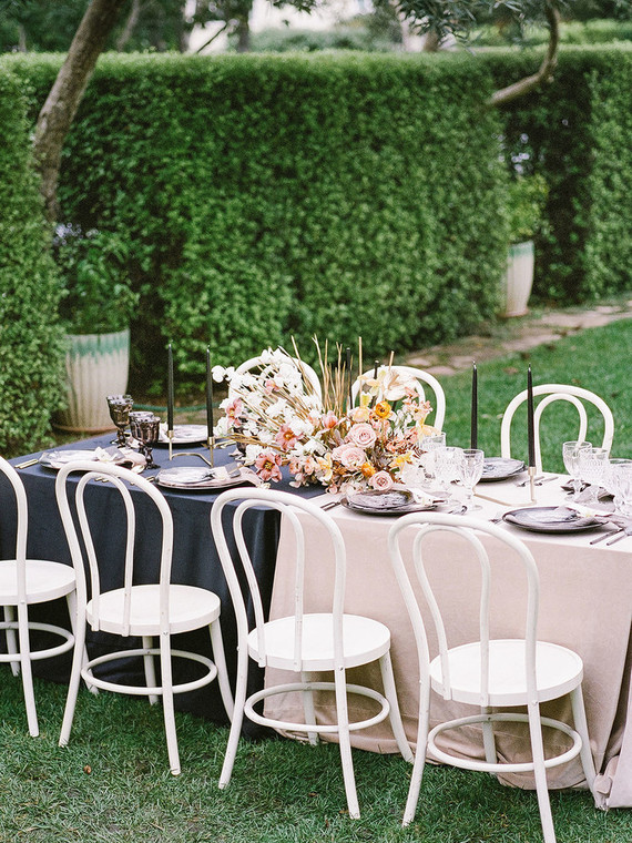 duo tone color block wedding inspiration