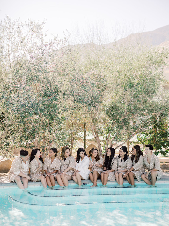 polka dot bridesmaid robes Inspiration