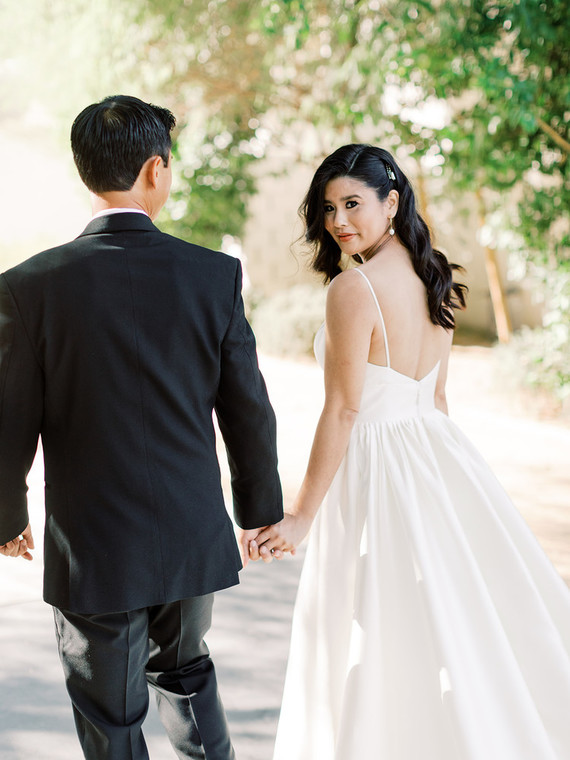 Formal black and white Palm Springs wedding Inspiration