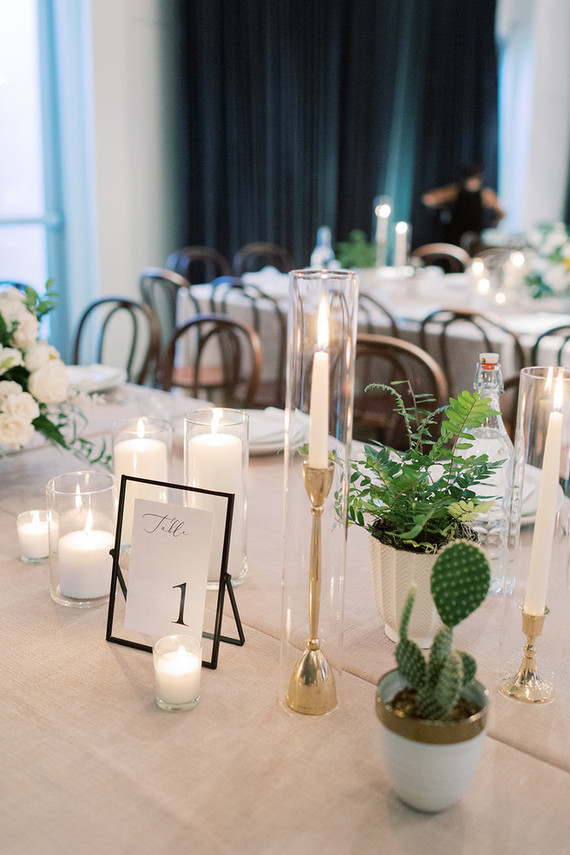 Green and white wedding reception Inspiration