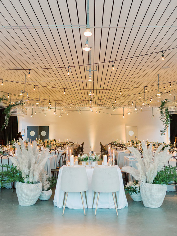 Green and white wedding reception Inspiration