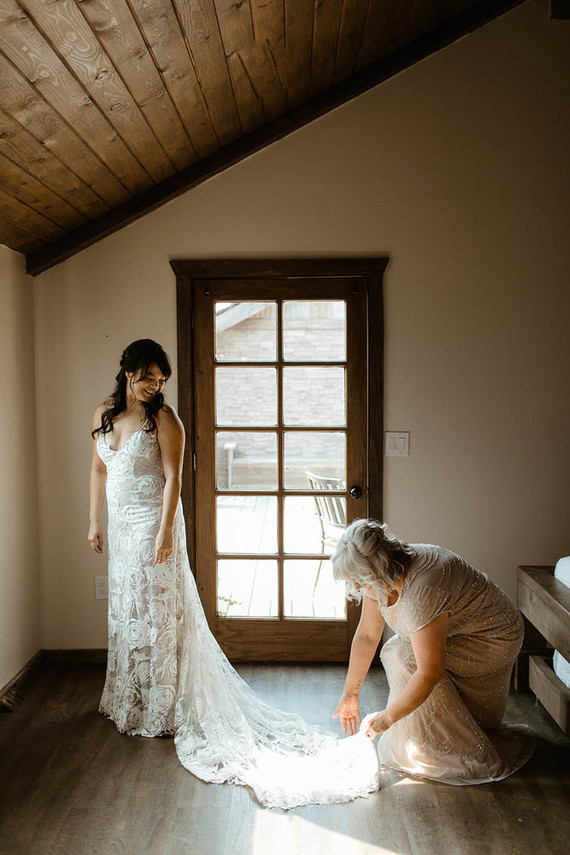 boho lace wedding dress
