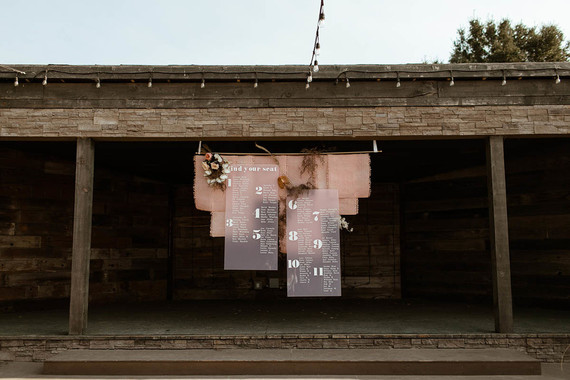 creative boho seating chart