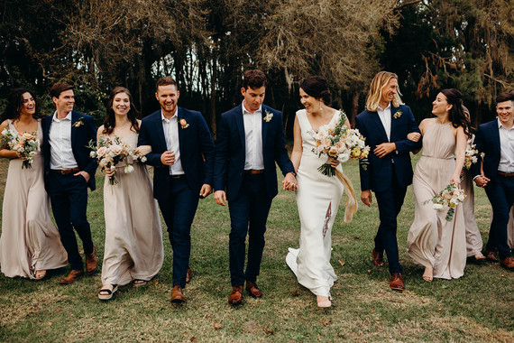 spring wedding party