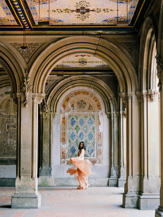 Fall bridal session in Central Park