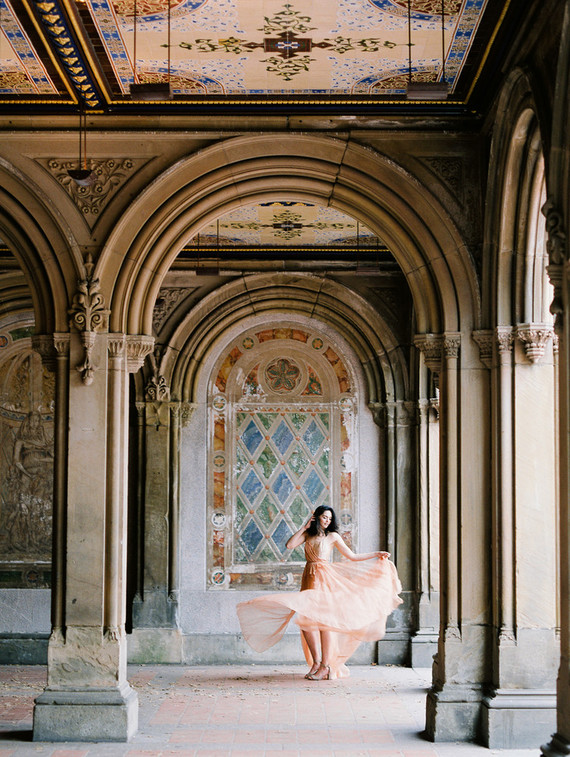 Fall bridal session in Central Park