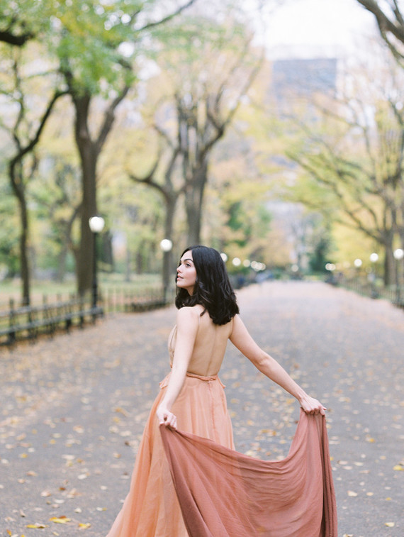 Fall bridal session in Central Park