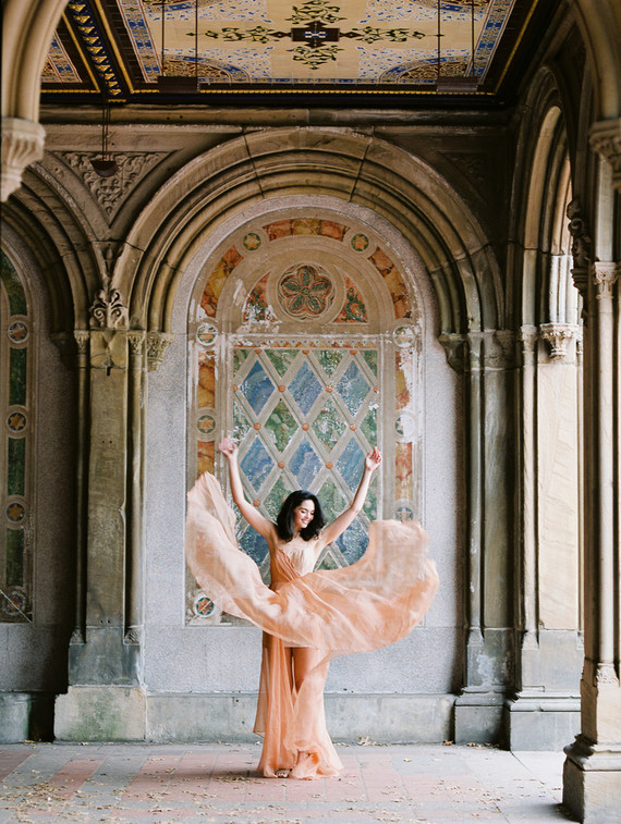 Fall bridal session in Central Park