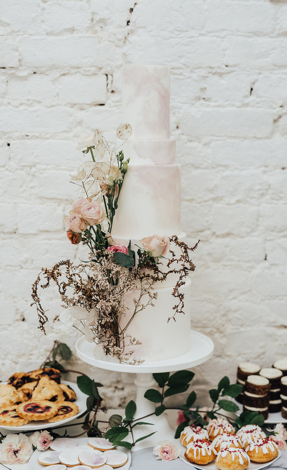 four tiered floral wedding cake Inspiration
