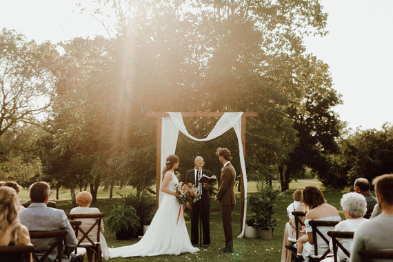 Backyard micro wedding