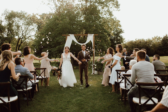 Backyard micro wedding