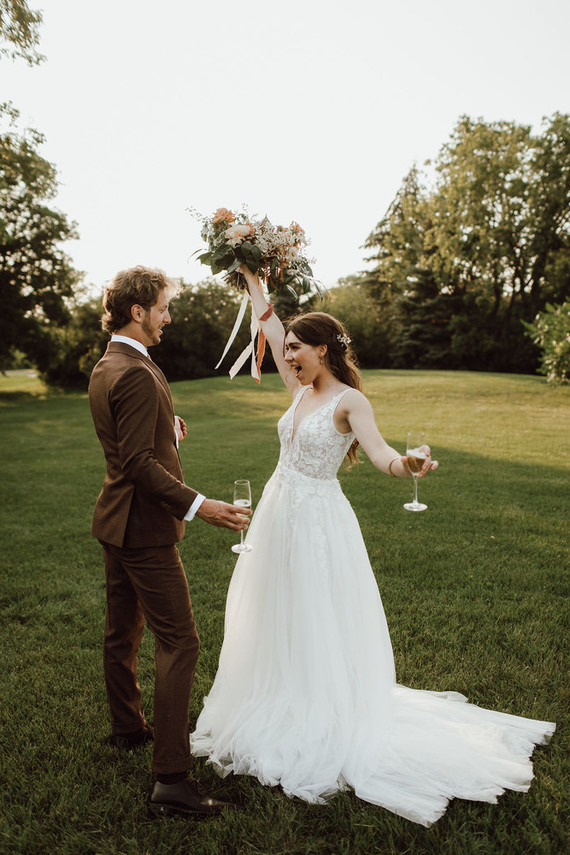 Backyard micro wedding