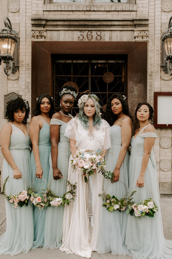 Blue bridesmaid dresses