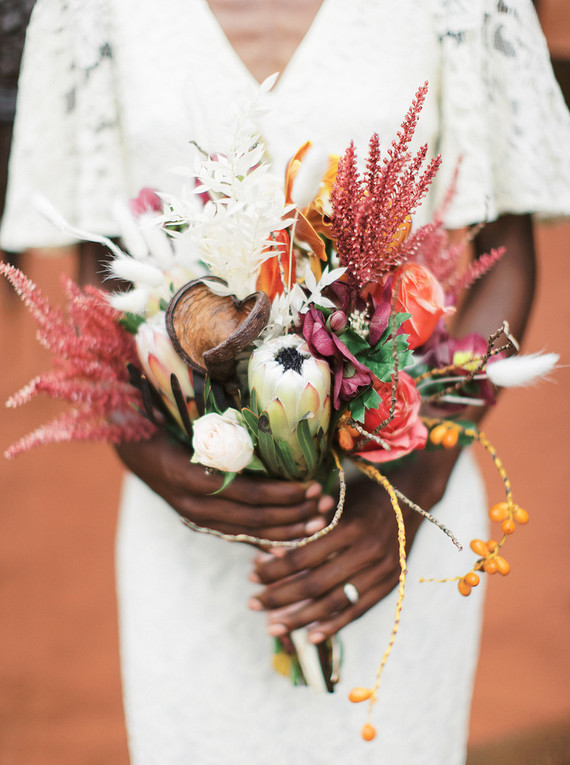Dried floral bouquet