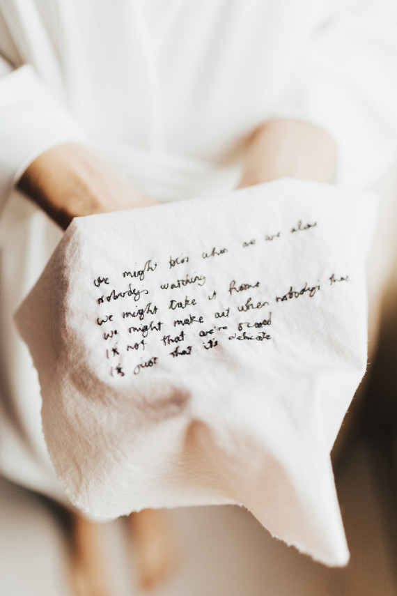 Vows on a hanky Inspiration