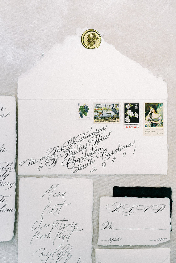 Calligraphy wedding invitations