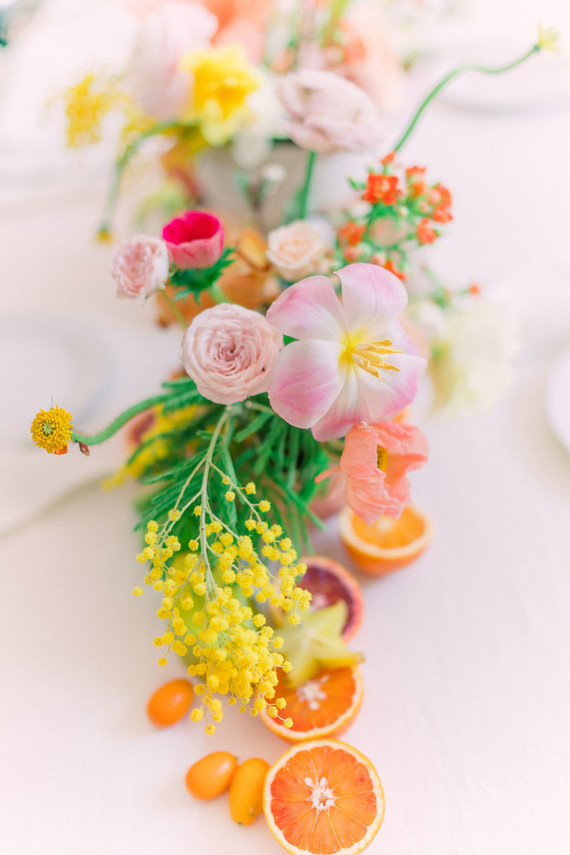 Citrus floral arrangement